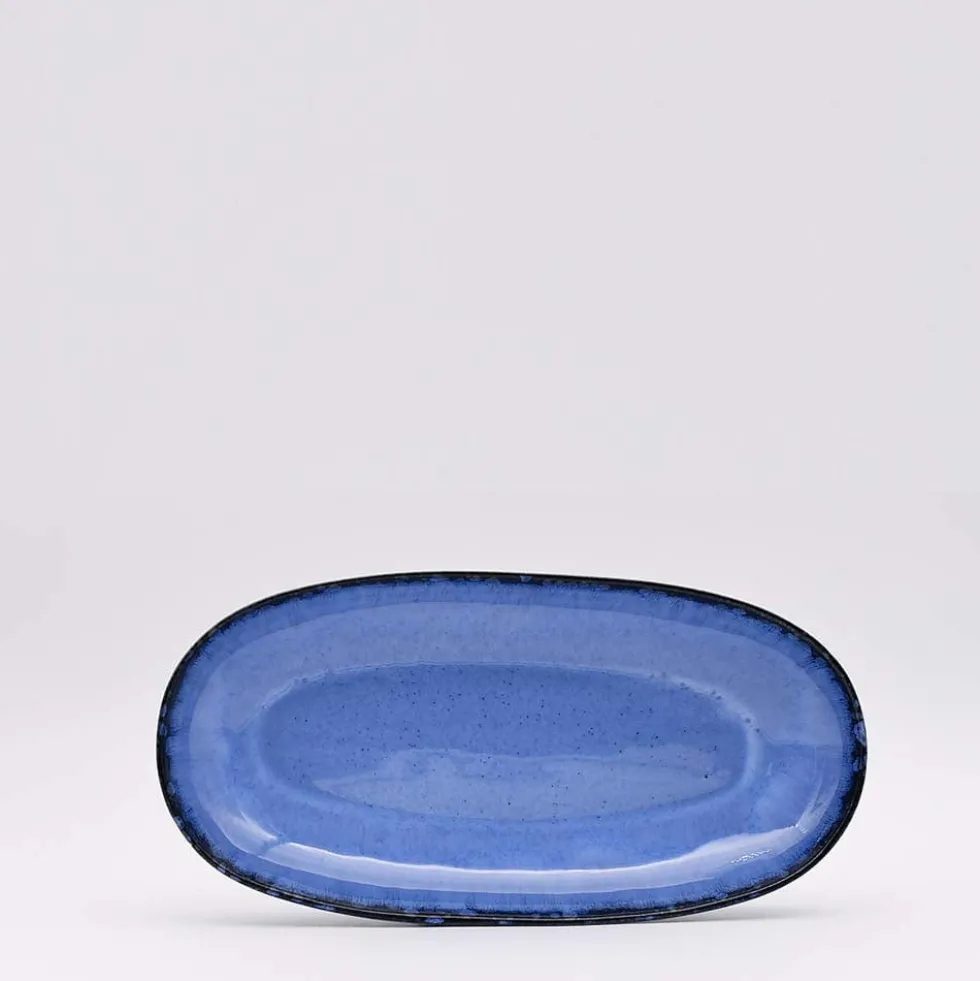Plat de service en grès "Amazonia" Bleu - 24cm