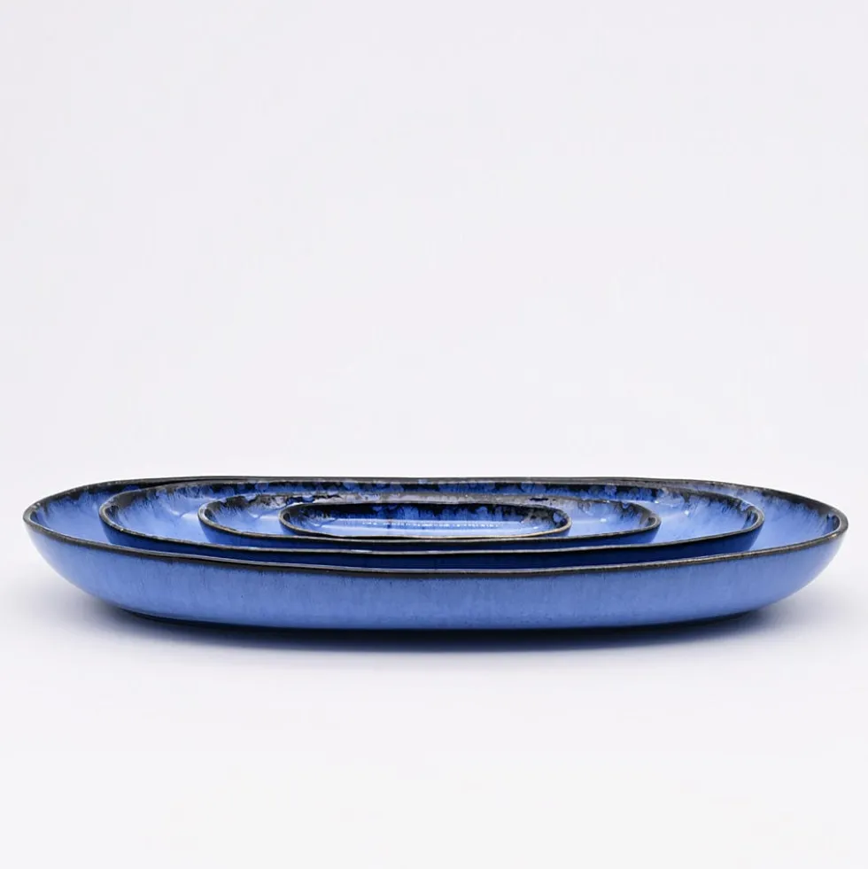Plat de service en grès "Amazonia" Bleu - 15cm