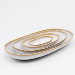 Plat de service en grès "Amazonia" Blanc - 24cm