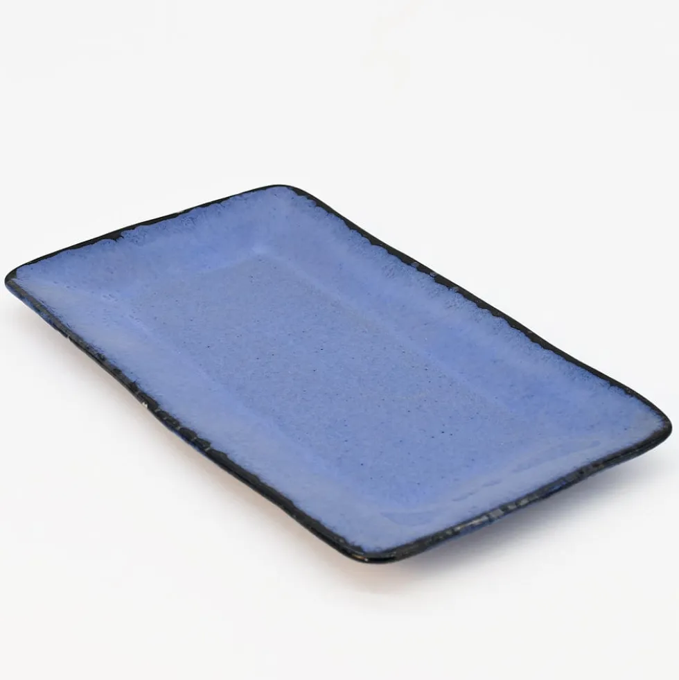 Plat de service en grès "Amazonia" Bleu - 28cm