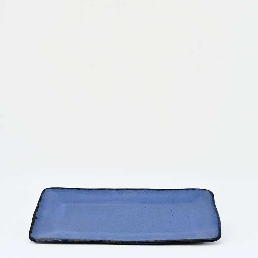 Plat de service en grès "Amazonia" Bleu - 28cm
