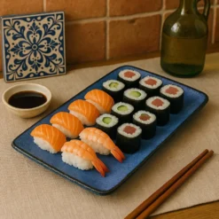 Plat de service en grès