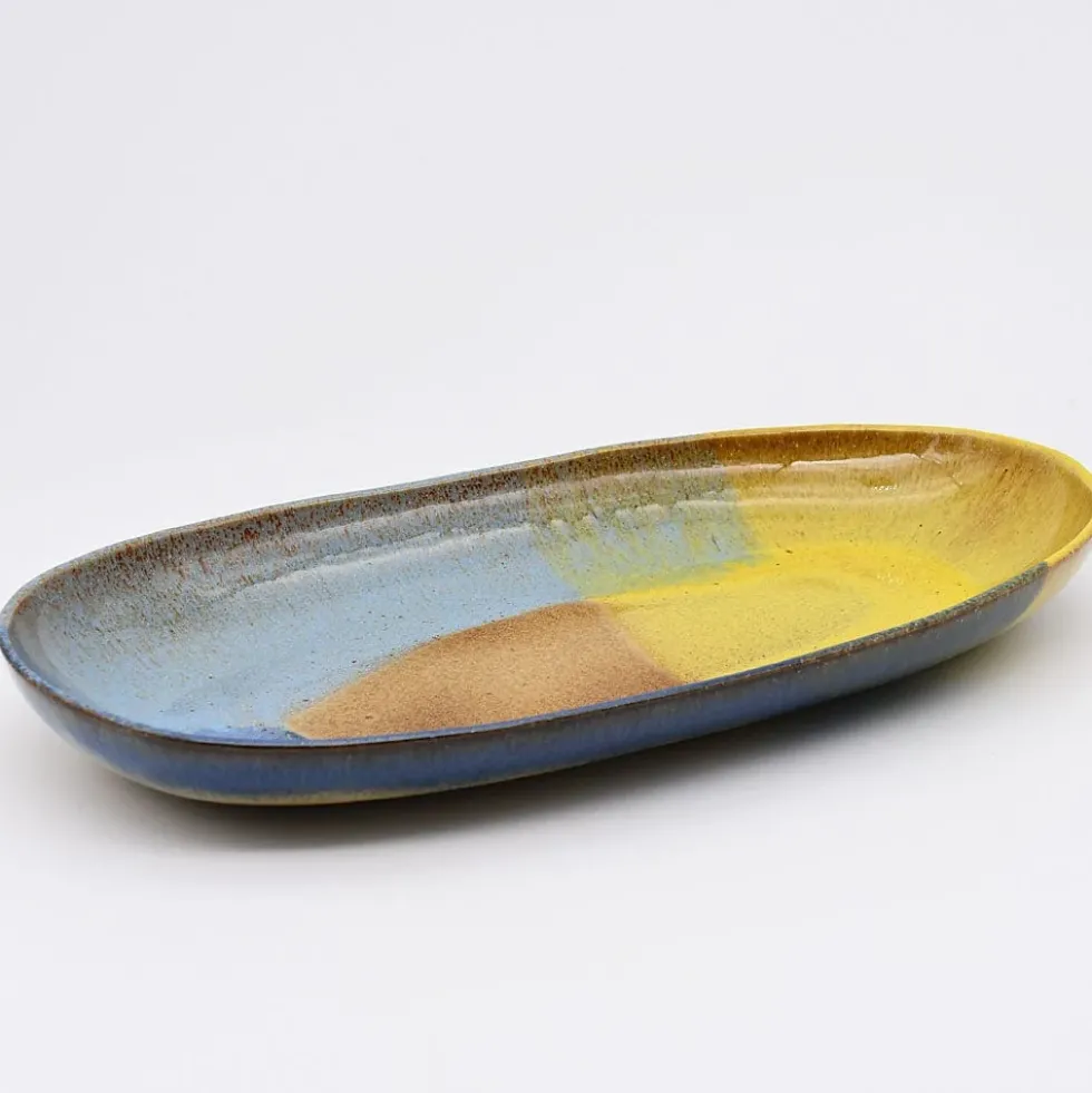 Plat de service en grès "Corals" - 34cm
