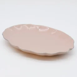 Plat de service en grès fin "Rosa" - Rose