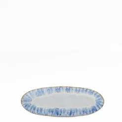 Plat de service en grès ovale "Brisa" - 24cm