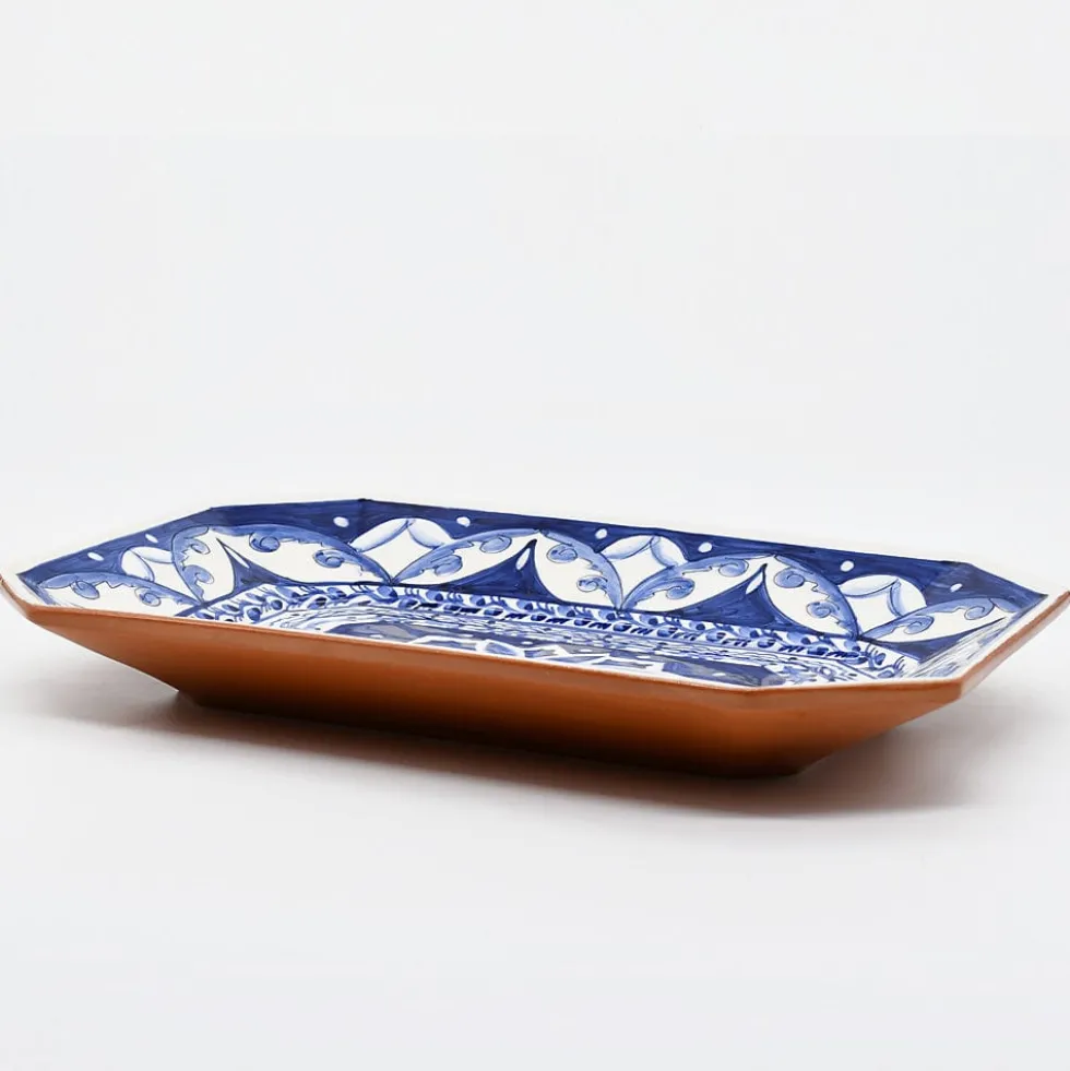 Plat de service en terre cuite vitrifiée "Alentejo" - 34cm