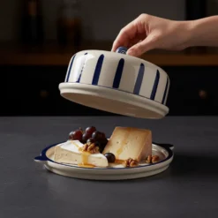 Plateau à fromage ou gateau "Costa Nova Mar" - Bleu