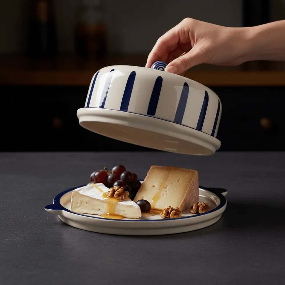 Plateau à fromage ou gateau "Costa Nova Mar" - Bleu