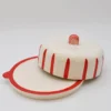 Plateau à fromage ou gateau "Costa Nova Mar" - Rouge