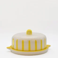 Plateau à fromage ou gateau "Costa Nova Mar" - Jaune