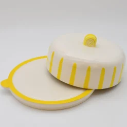 Plateau à fromage ou gateau "Costa Nova Mar" - Jaune