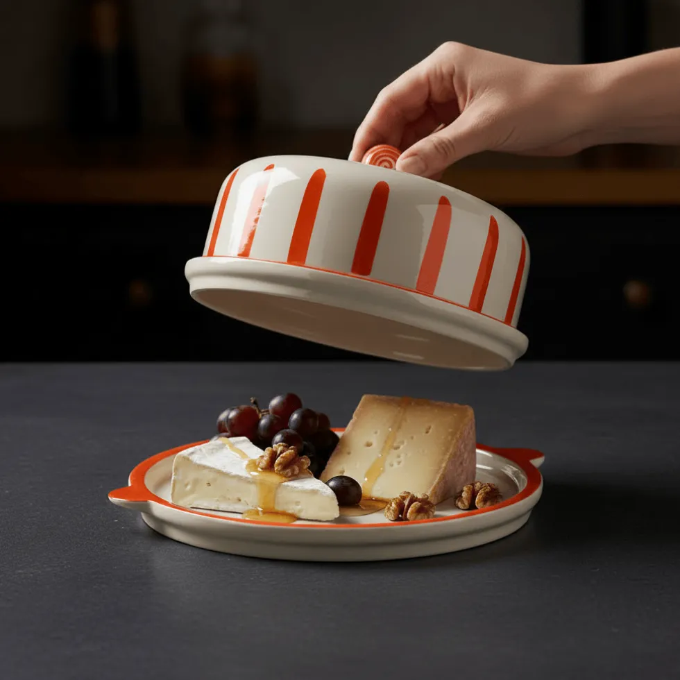 Plateau à fromage ou gateau "Costa Nova Mar" - Orange