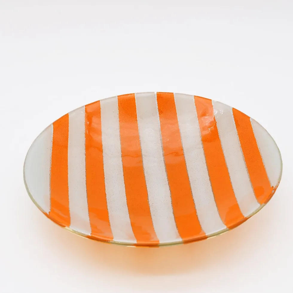 Plat en verre "Marinha Grande" - Orange