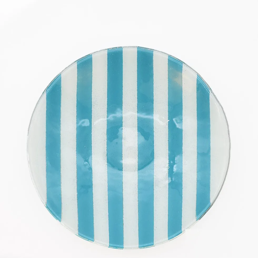 Plat en verre "Marinha Grande" - Turquoise