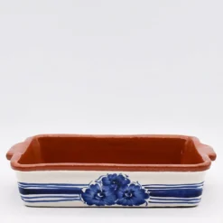 Plat à four en terre cuite - Bleu