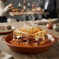 Plat à gratin en terre cuite vitrifiée