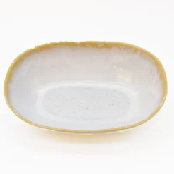 Plat ovale en grès