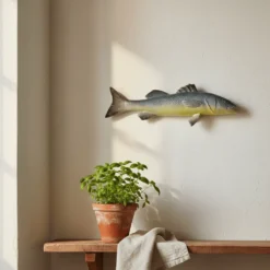 Poisson en céramique "Robalo" Jaune