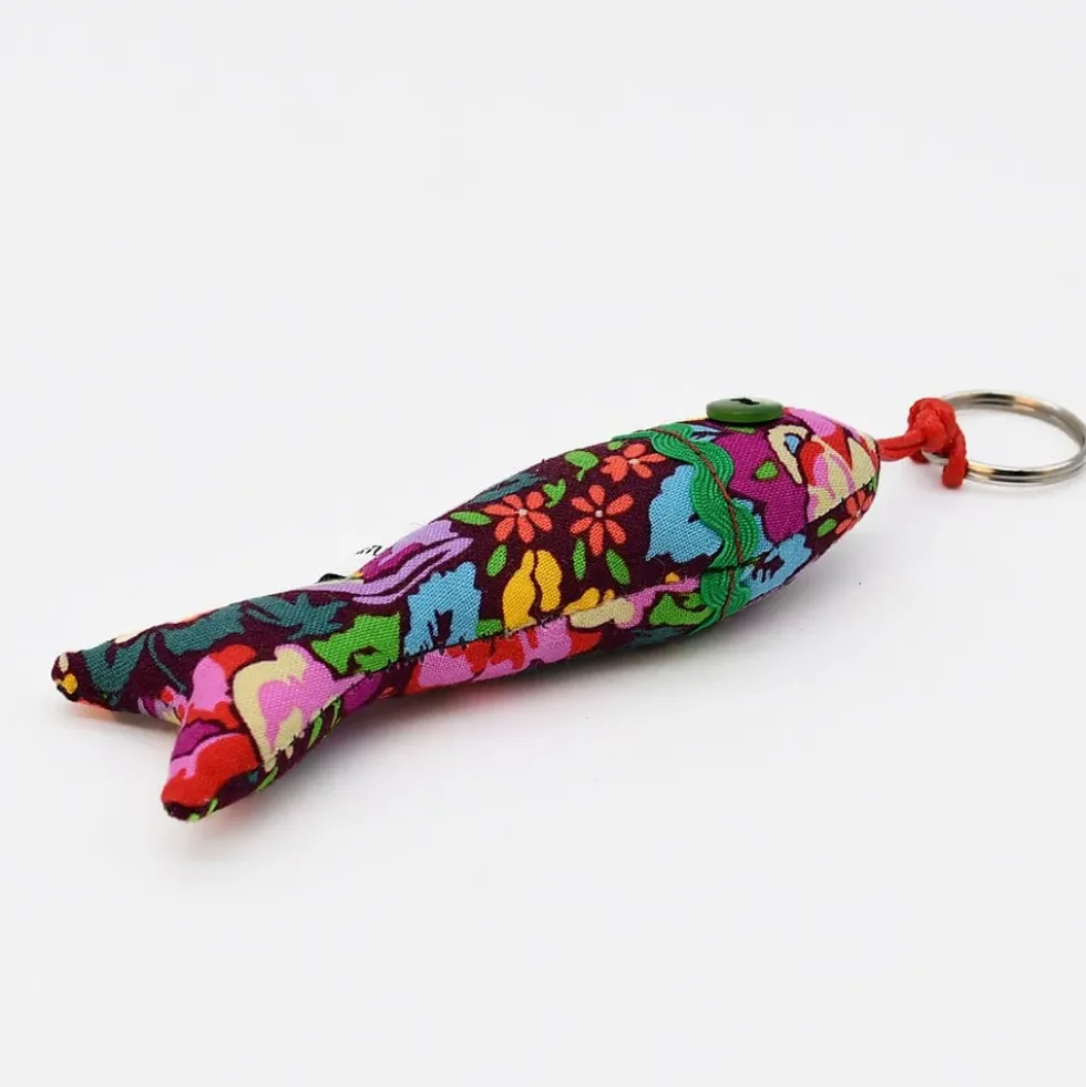 Porte-clés en forme de Sardine - Rose