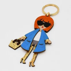 Porte-clés en liège - Bleu