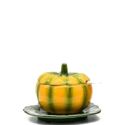 Pot en céramique en forme de citrouille - 15cm