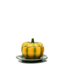 Pot en céramique en forme de citrouille - 10cm