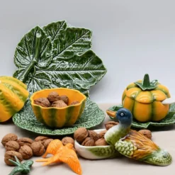 Pot en céramique en forme de citrouille - 10cm
