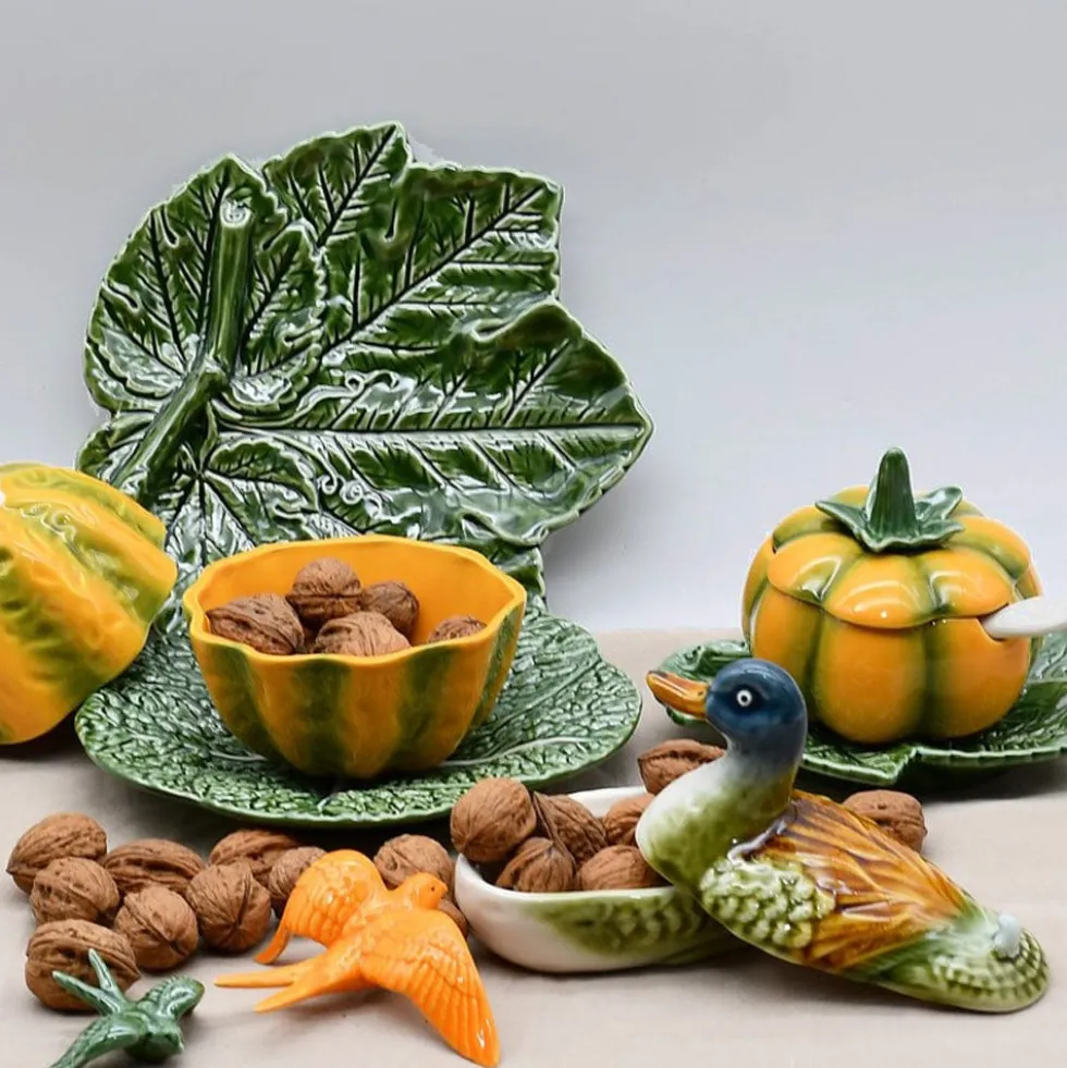 Pot en céramique en forme de citrouille - 10cm