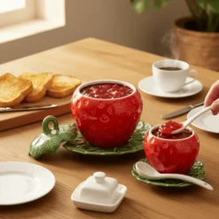 Pot en céramique en forme de fraise - 20cm