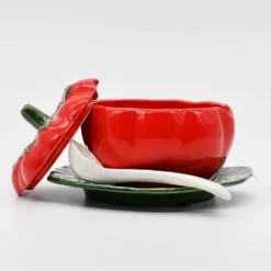 Pot en céramique en forme de tomate - 15cm