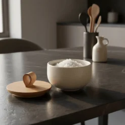 Pot à sel en grès "Pacifica“ - Beige