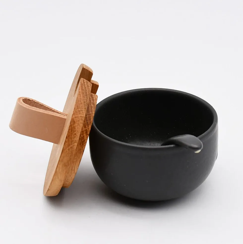 Pot à sucre et cuillère en grès "Pacifica“ - Anthracite