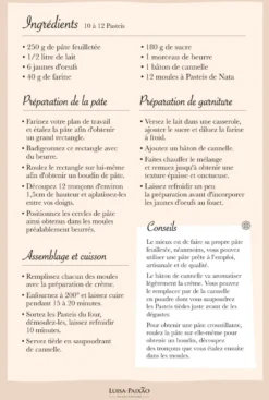 Recette des Pasteis de Nata
