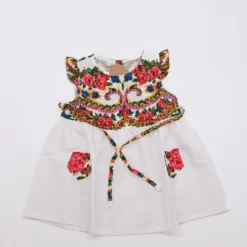 Robe enfant à motifs Viana - Blanche