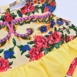 Robe enfant à motifs Viana - Jaune