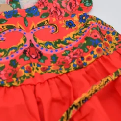 Robe enfant à motifs Viana - Rouge