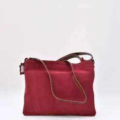 Sac à bandoulière en daim - Bordeaux