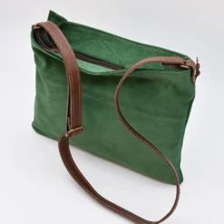 Sac à bandoulière en daim - Vert