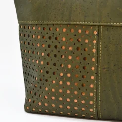 Sac bandoulière en liège perforé - Vert
