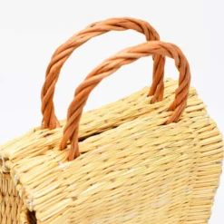 Sac cabas en jonc 16cm - Naturel