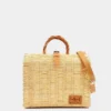 Sac cabas en jonc 22cm - Naturel