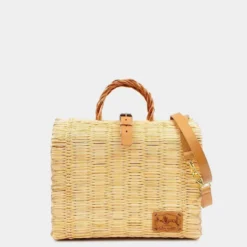 Sac cabas en jonc 22cm - Naturel