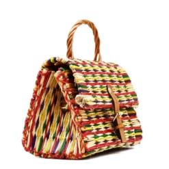 Sac cartable en jonc 22cm - Multicolore