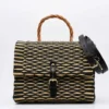 Sac cartable en jonc 25cm - Noir