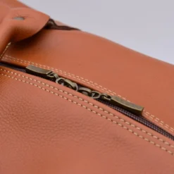 Sac de voyage en cuir - Marron clair