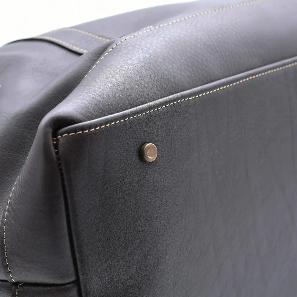 Sac de voyage en cuir - Marron foncé