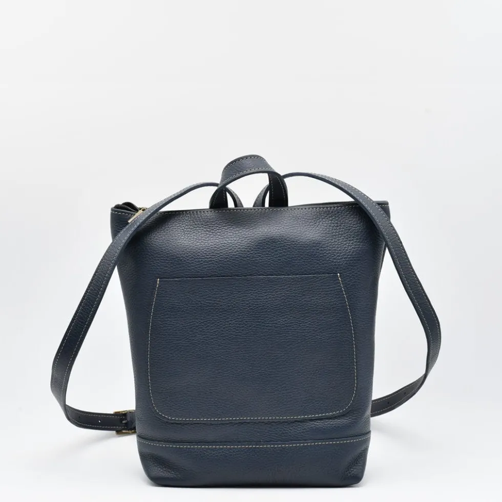 Sac à dos en cuir - Bleu