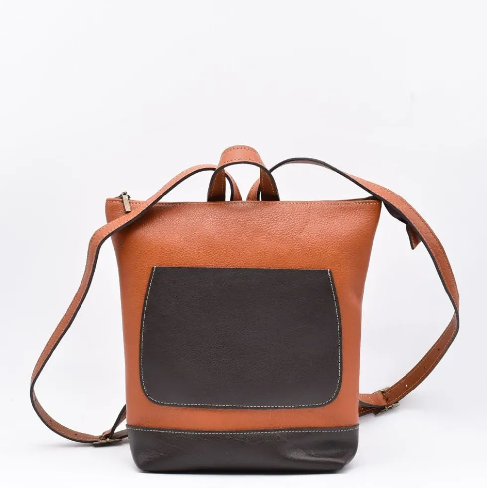 Sac à dos en cuir - Marron clair