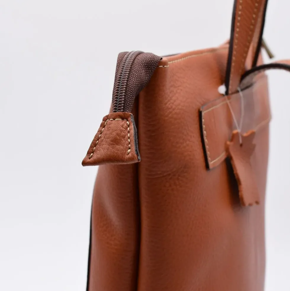 Sac à dos en cuir - Marron clair