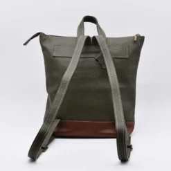 Sac à dos en cuir - Vert olive